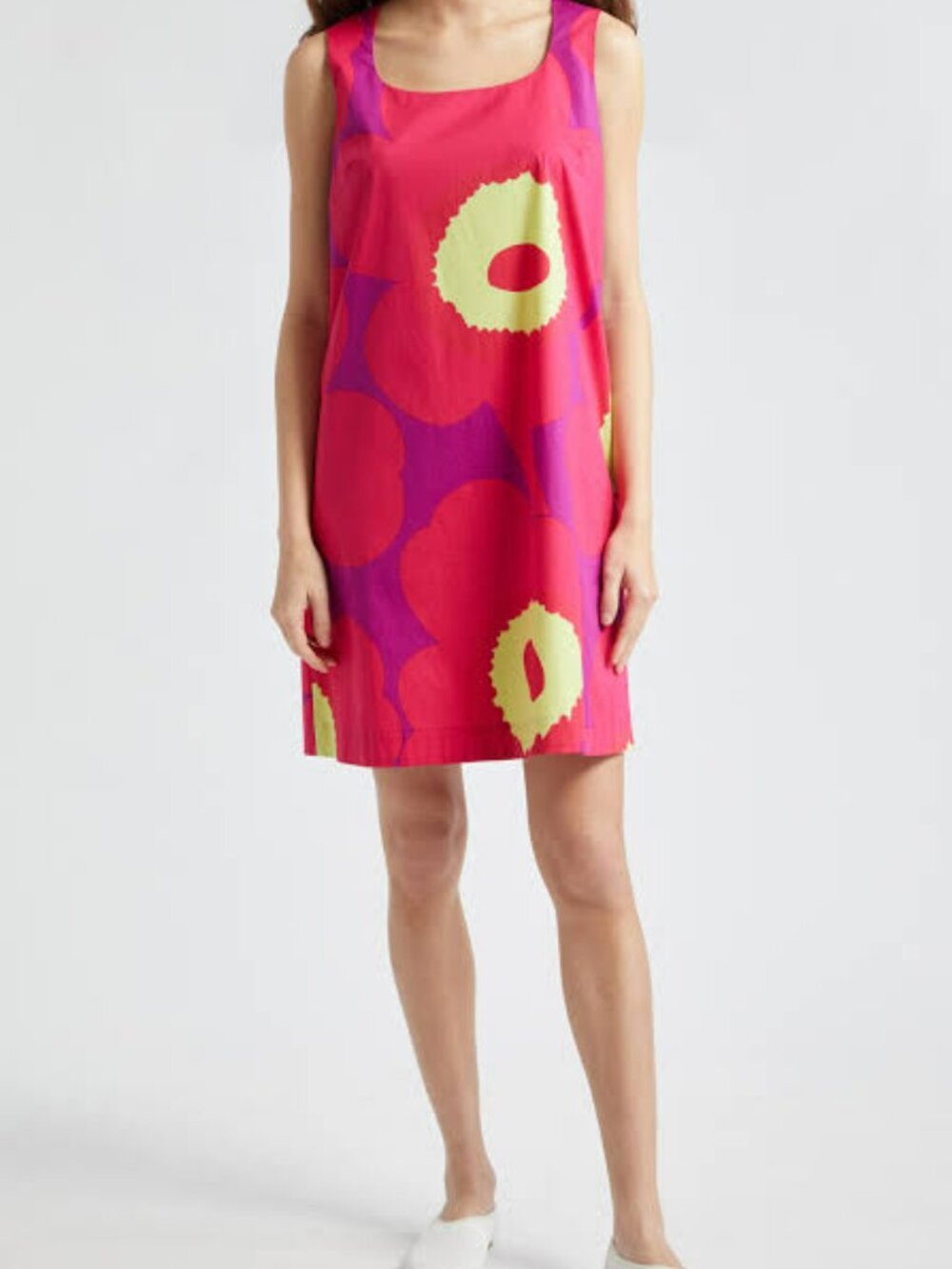 Marimekko Kestit Unikko Poplin Mini Shift Dress - NWT - RARE